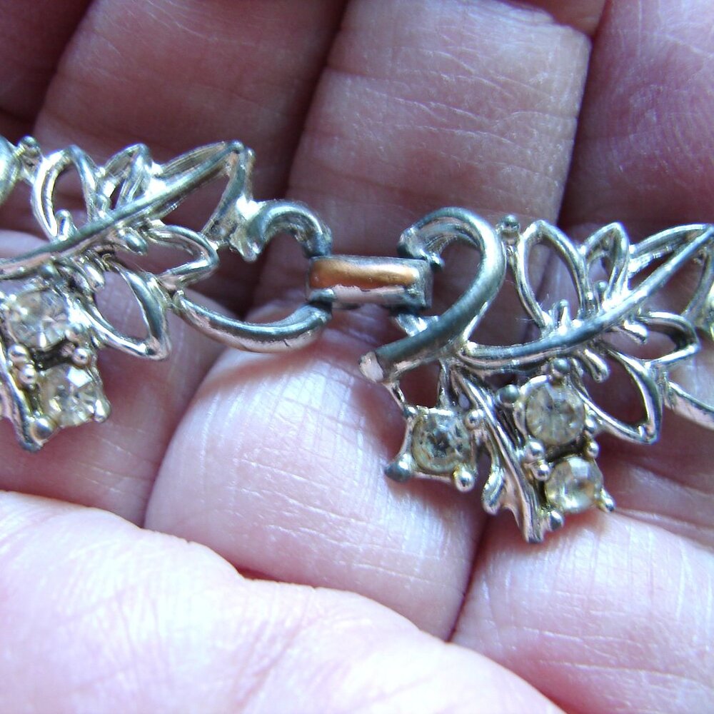 Vtg 1950-60s Rhinestone/Pearl Choker NECKLACE Lot for Repair or Upcycle E74 - Picture 4 of 16